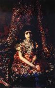 Mikhail Vrubel The Girl in front of Rug oil painting picture wholesale